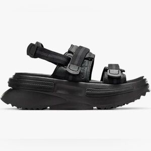 Converse Run Star Utility Black Platform Sandals M 6 W 7